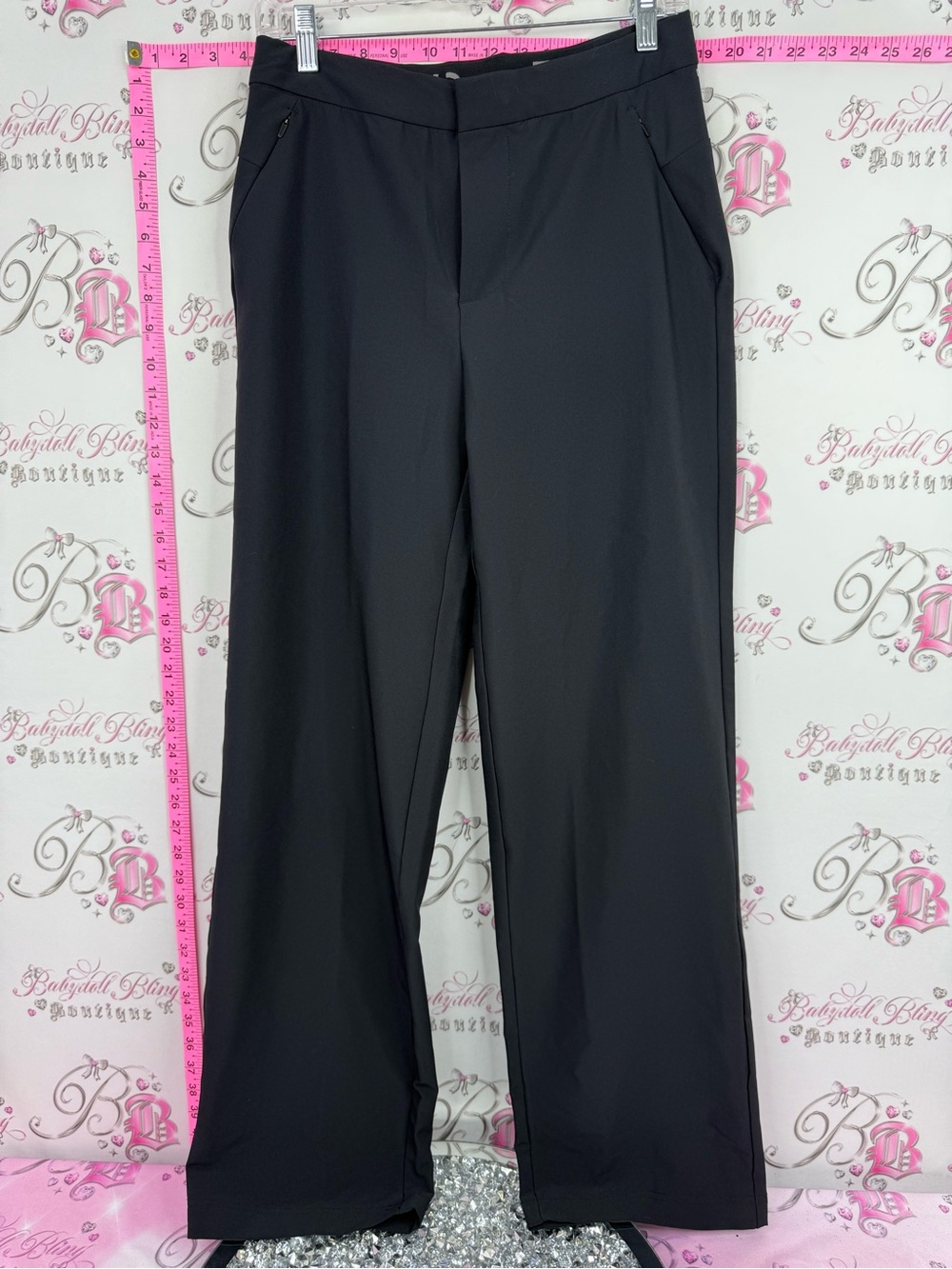 FWD Friday pants flare leg Women's Black Wide-Leg Dress Pants